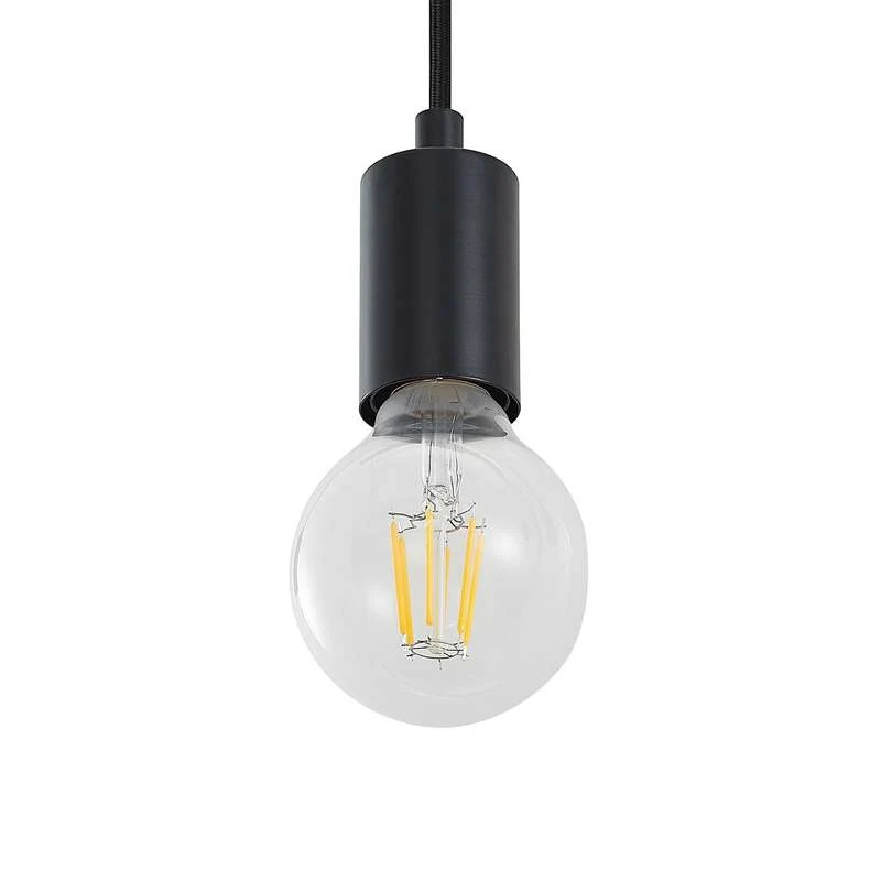 B-Ware Lindby Hängeleuchte Ferris 4-flammig LED Pendelleuchte Lampe Holz schwarz 90cm