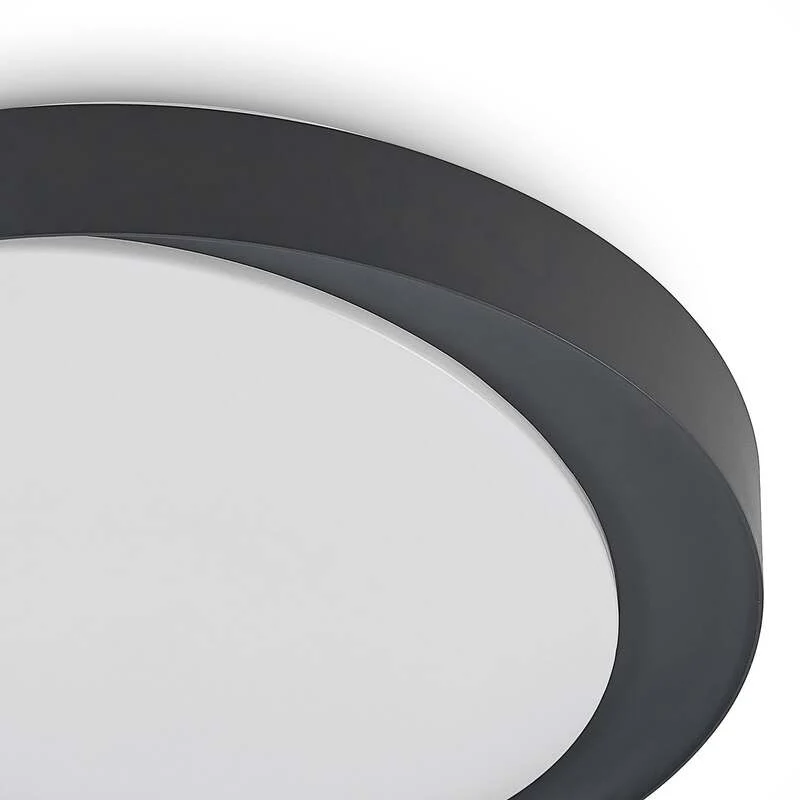 B-Ware Lindby Deckenleuchte Alyano LED dimmbar RGB CCT Fernbedienung 48cm dunkelgrau