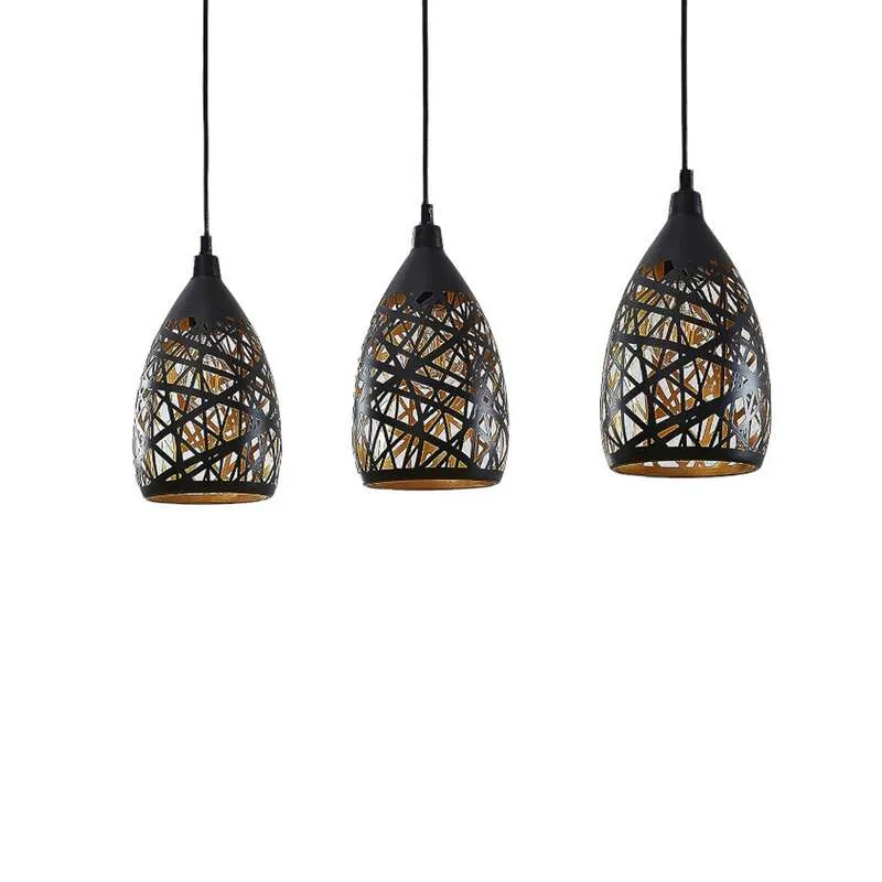B-Ware Lindby Pendelleuchte Hängeleuchte Marcello LED Lampe dimmbar schwarz-gold 75cm