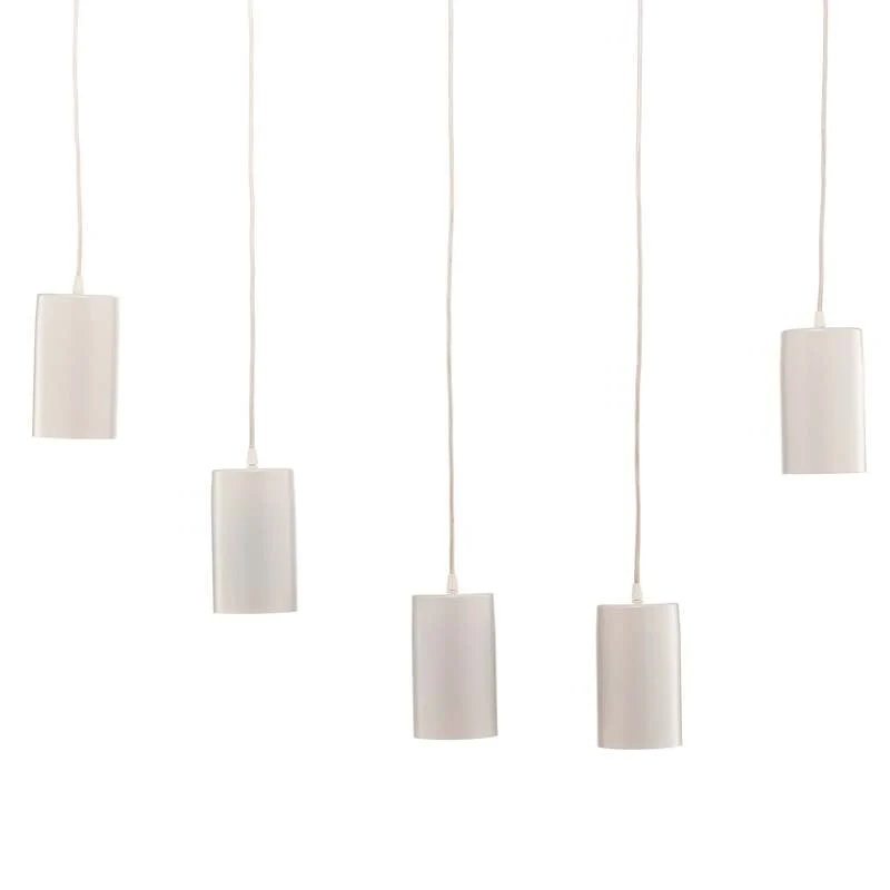 B-Ware Pendelleuchte ZW Tube 170 Hängeleuchte 5-flammig dimmbar weiß 95x10cm Stahl
