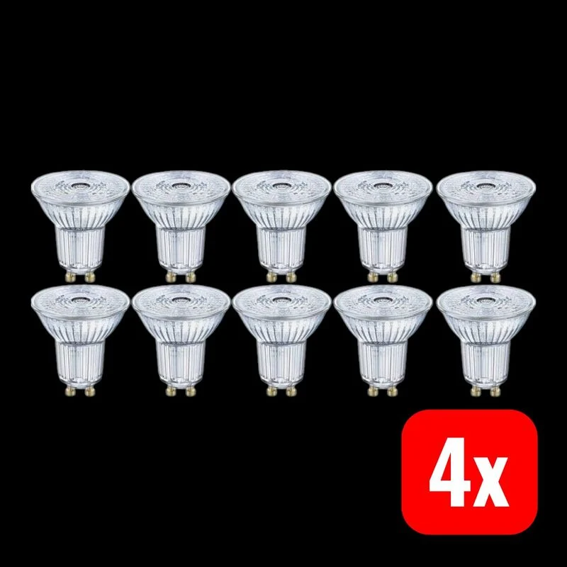 B-Ware OSRAM GU10 Reflektor 4.3W LED Lampe warmweiß 10 Stück Ø50mm x L54mm EEK F