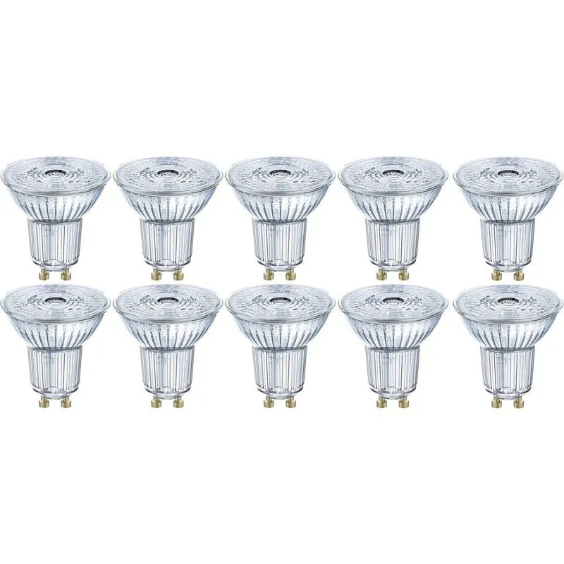 B-Ware OSRAM GU10 Reflektor 4.3W LED Lampe warmweiß 10 Stück Ø50mm x L54mm EEK F
