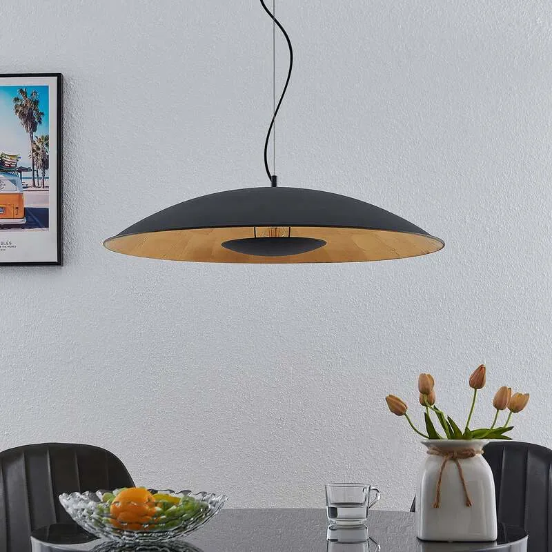 B-Ware Lindby Hängelampe Hängeleuchte Narisara LED Pendelleuchte dimmbar schwarz-gold