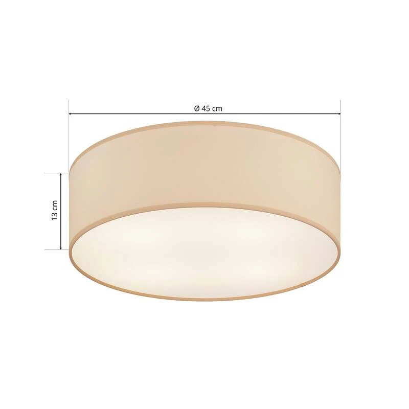 B-Ware TK-Lighting Deckenleuchte Rondo LED Lampe dimmbar beige Ø45cm 4-flammig Metall