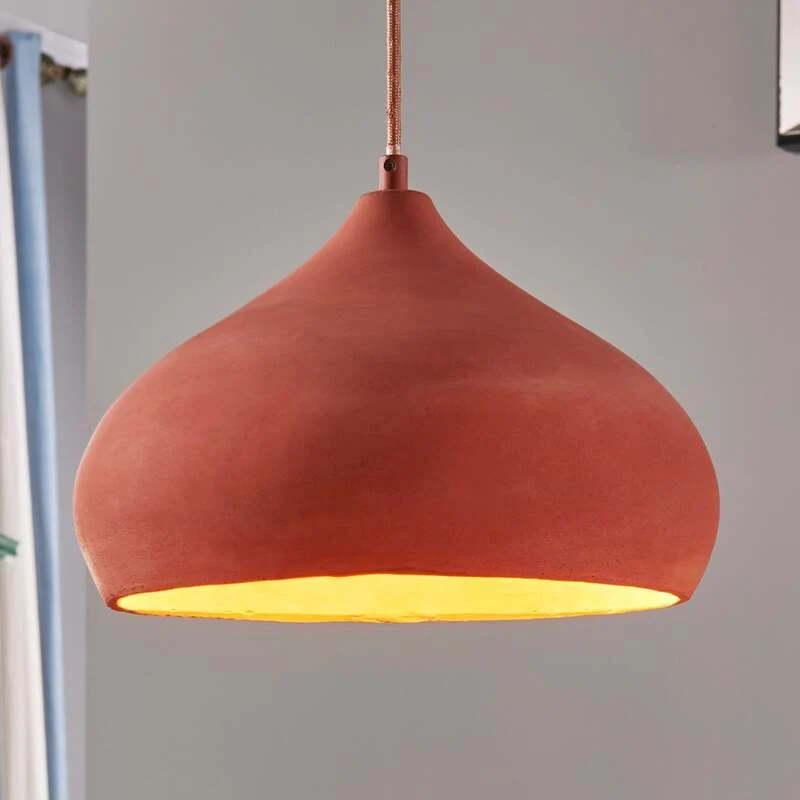 B-Ware Lindby Terracotta-Pendelleuchte Fiona Hängeleuchte Deckenlampe Lampe E27 ora730