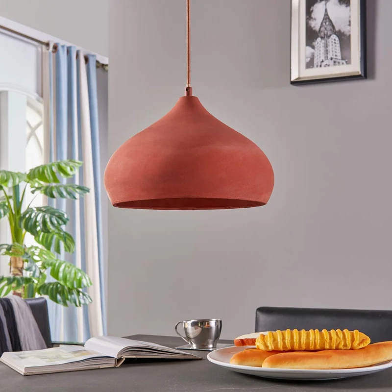 B-Ware Lindby Terracotta-Pendelleuchte Fiona Hängeleuchte Deckenlampe Lampe E27 ora730