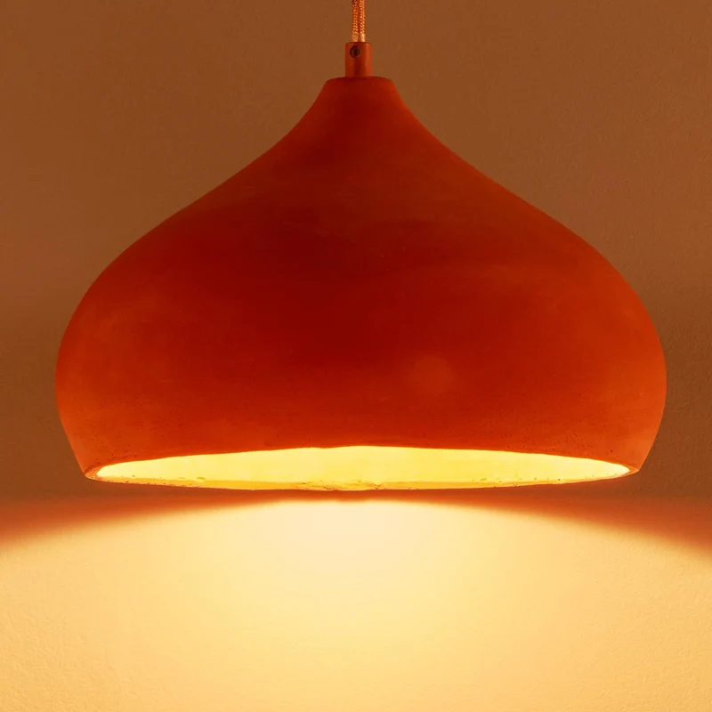 B-Ware Lindby Terracotta-Pendelleuchte Fiona Hängeleuchte Deckenlampe Lampe E27 ora730