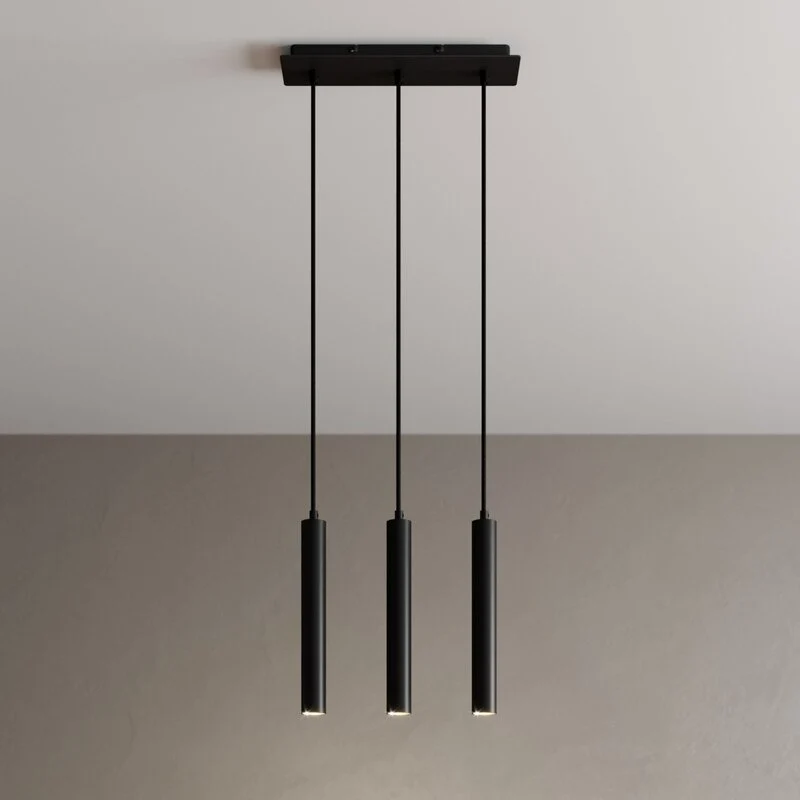 B-Ware Arcchio Pendelleuchte Hängelampe LED Franka schwarz Aluminium lang