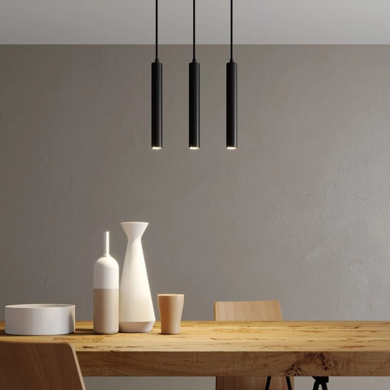 B-Ware Arcchio Pendelleuchte Hängelampe LED Franka schwarz Aluminium lang
