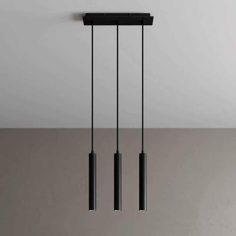 B-Ware Arcchio Pendelleuchte Hängelampe LED Franka schwarz Aluminium lang