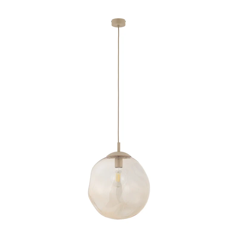 B-Ware TK Lighting Hängeleuchte Pendelleuchte Lava Glas Sand Cognac E27 LED Ø 35 cm