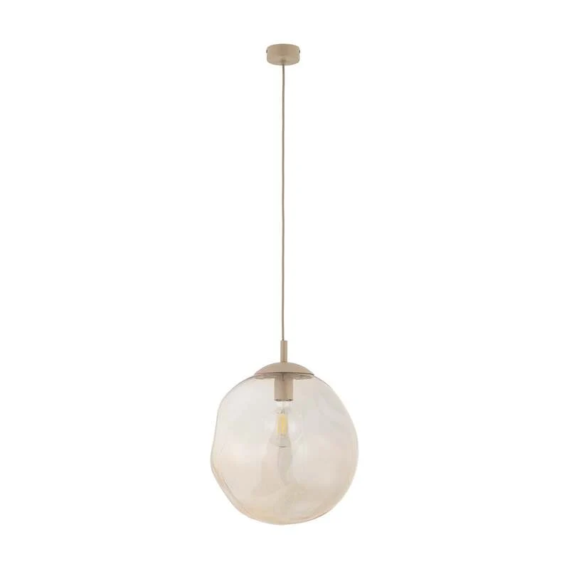 B-Ware TK Lighting Hängeleuchte Pendelleuchte Lava Glas Sand Cognac E27 LED Ø 35 cm