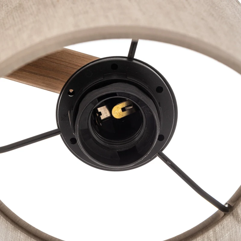 B-Ware TK Lighting Deckenlampe Lampe Synonym Deva Textil Baumwolle Holz beige schwarz