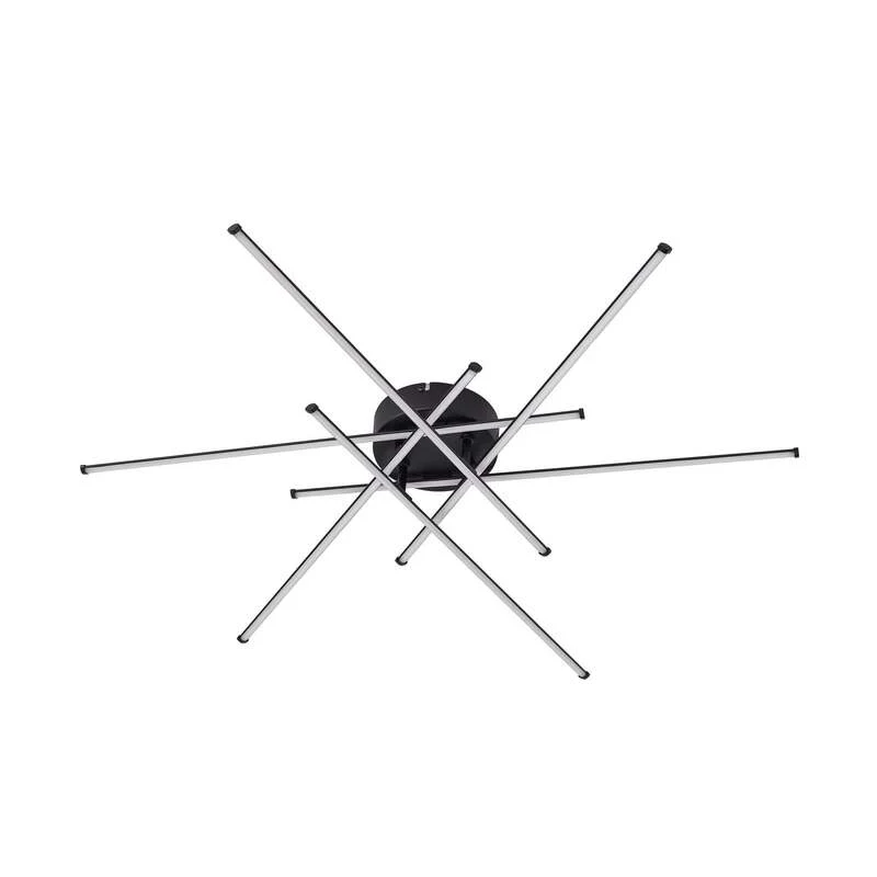 B-Ware Lindby Deckenleuchte Lampe LED Elviano schwarz Ø 80 cm 3000 K Aluminium Leuchte