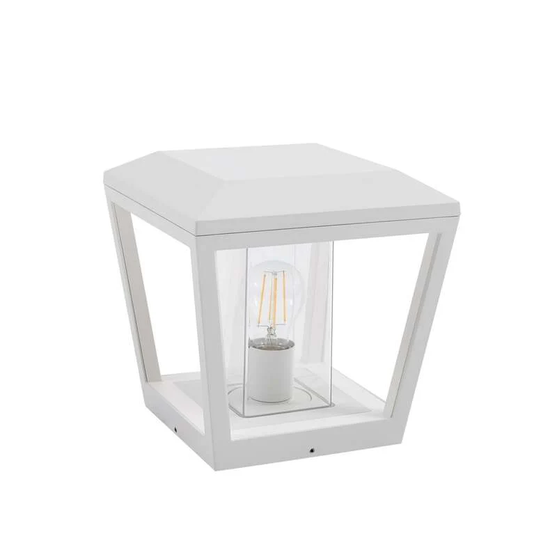 B-Ware Lucande Sockelleuchte Dunia LED Gartenlampe Außenleuchte dimmbar weiß IP54 24cm