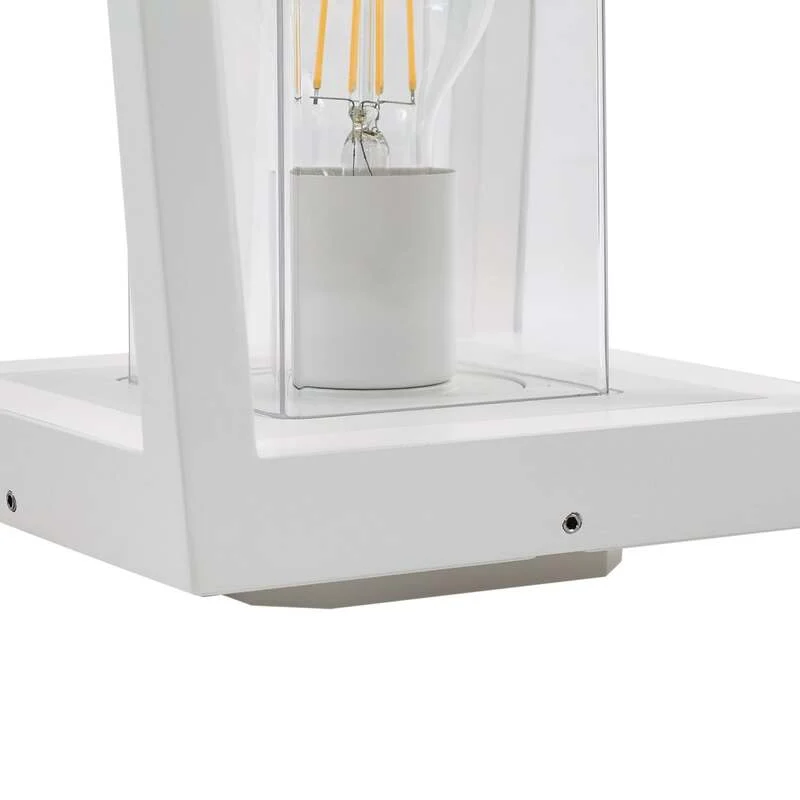 B-Ware Lucande Sockelleuchte Dunia LED Gartenlampe Außenleuchte dimmbar weiß IP54 24cm