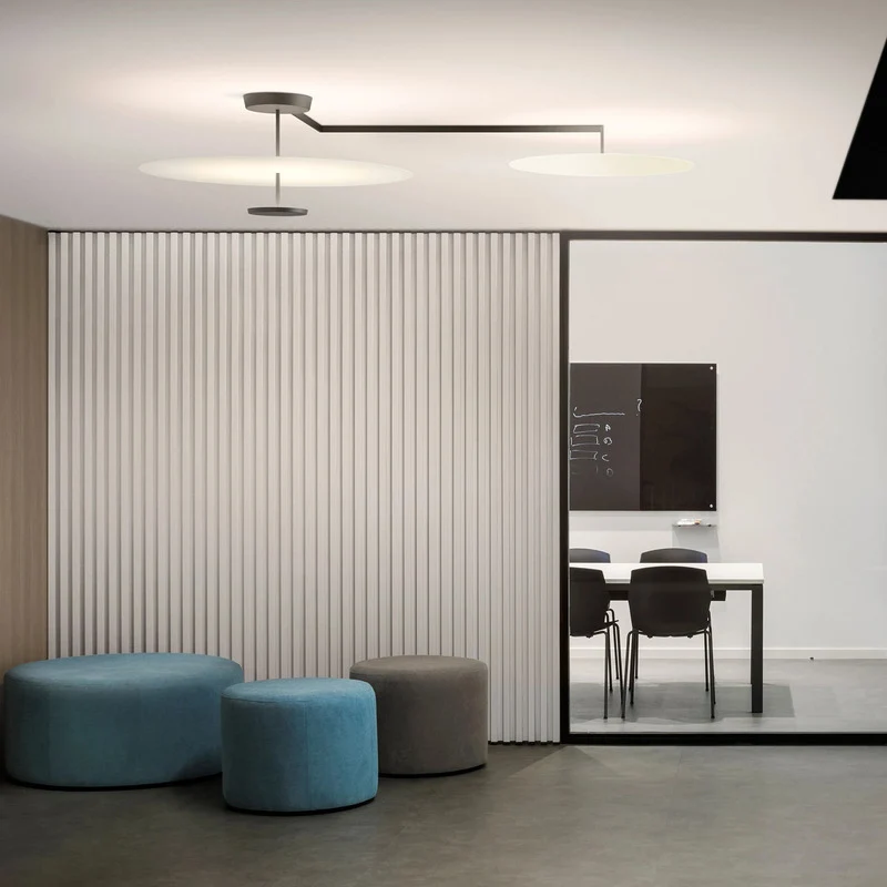 B-Ware Vibia Deckenleuchte Pendelleuchte Ø55cm Flat LED Leuchte weiß Stahl