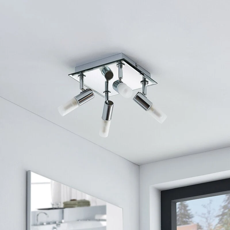 B-Ware Lindby Bad-Deckenlampe Zela Deckenlampe Lampe 4-flammig G9 32 x 32 cm chrom650
