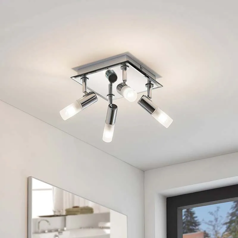 B-Ware Lindby Bad-Deckenlampe Zela Deckenlampe Lampe 4-flammig G9 32 x 32 cm chrom650