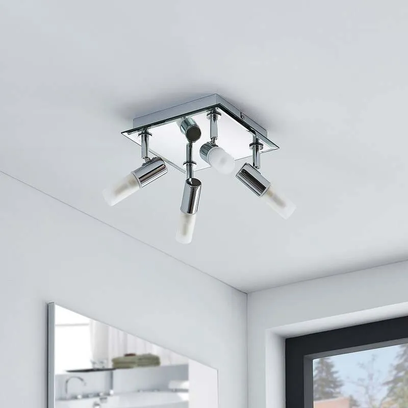 B-Ware Lindby Bad-Deckenlampe Zela Deckenlampe Lampe 4-flammig G9 32 x 32 cm chrom650