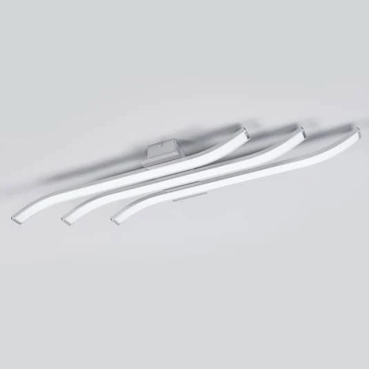B-Ware Euluna LED-Deckenlampe Largo Deckenlampe Deko-Deckenlicht LED 3-flg 83 cm alu
