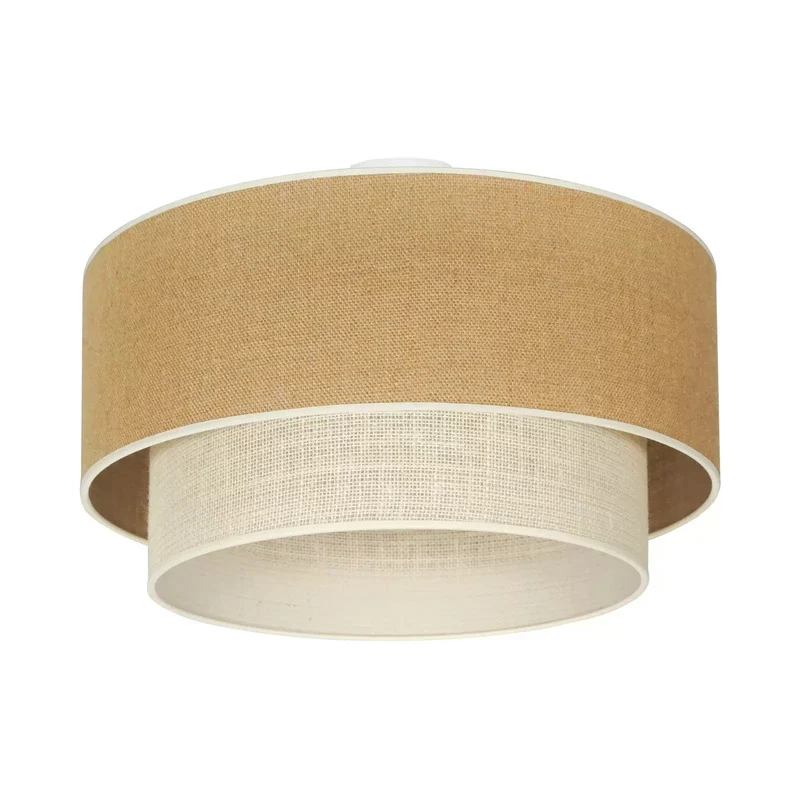 B-Ware Euluna Deckenleuchte Boho Jute naturbraun weiß Ø 60 cm Deckenlampe Lampe Leuchte