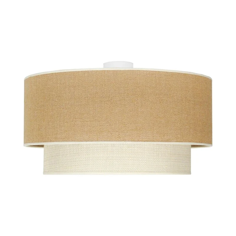 B-Ware Euluna Deckenleuchte Boho Jute naturbraun weiß Ø 60 cm Deckenlampe Lampe Leuchte