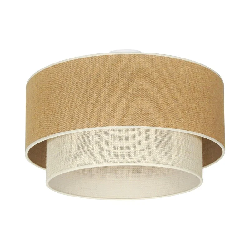 B-Ware Euluna Deckenleuchte Boho Jute naturbraun weiß Ø 60 cm Deckenlampe Lampe Leuchte