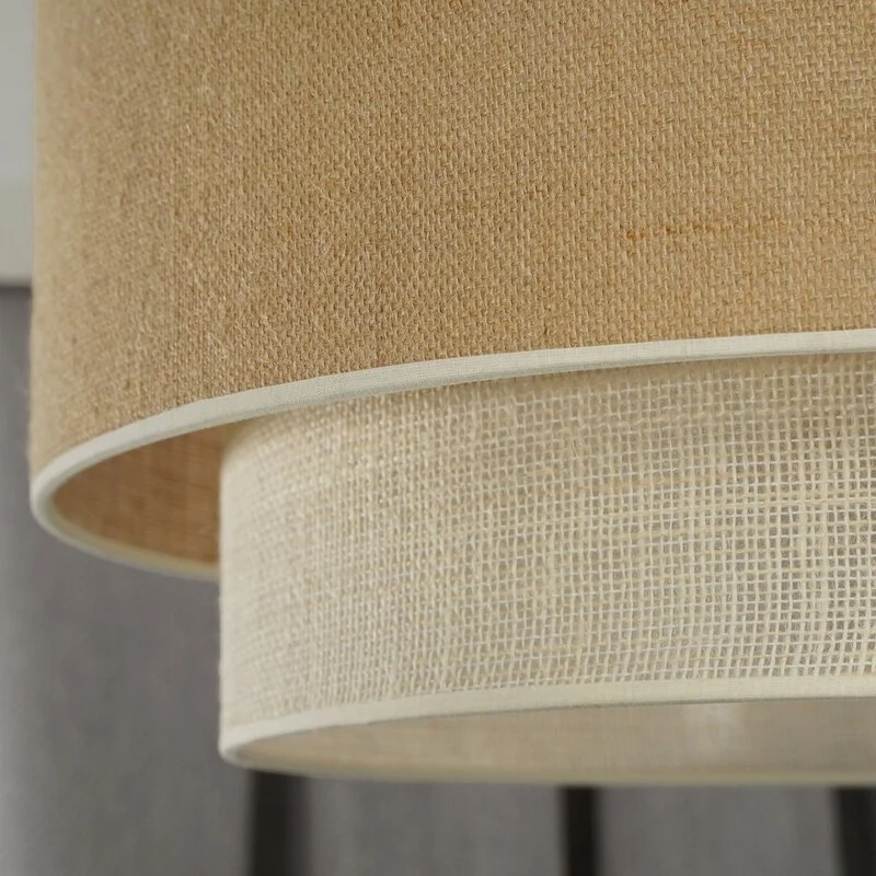 B-Ware Euluna Deckenleuchte Boho Jute naturbraun weiß Ø 60 cm Deckenlampe Lampe Leuchte