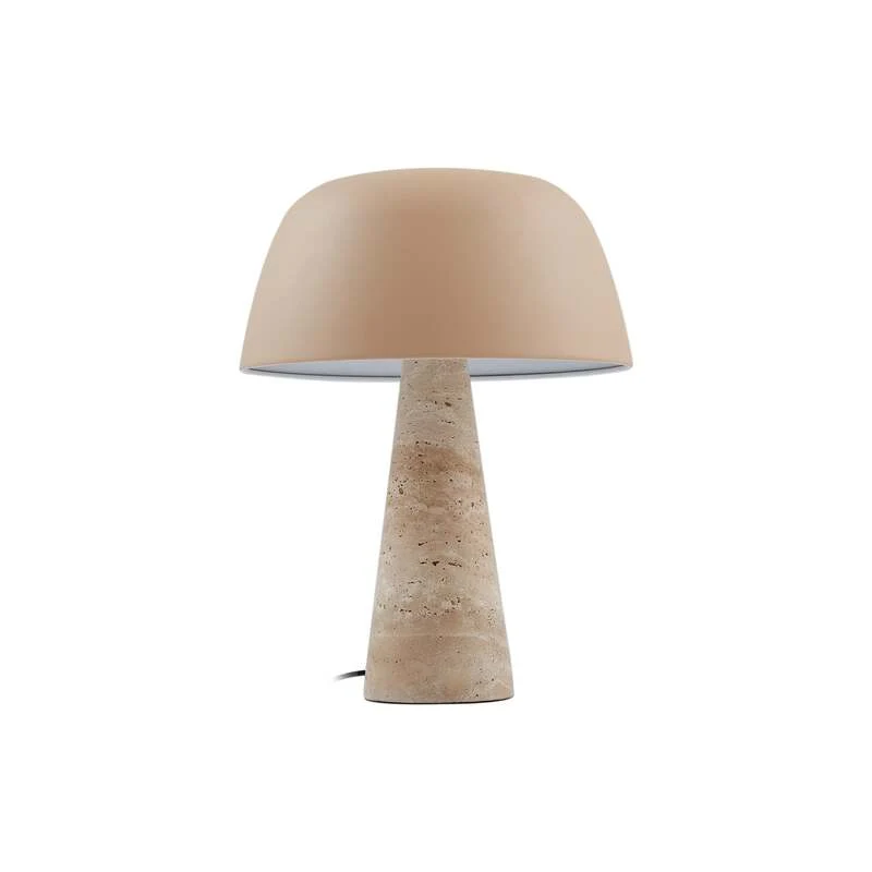 B-Ware Lindby Tischleuchte Magritt beige Metall Stein 41 cm E27 Schalter am Kabel