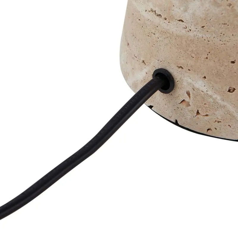 B-Ware Lindby Tischleuchte Magritt beige Metall Stein 41 cm E27 Schalter am Kabel