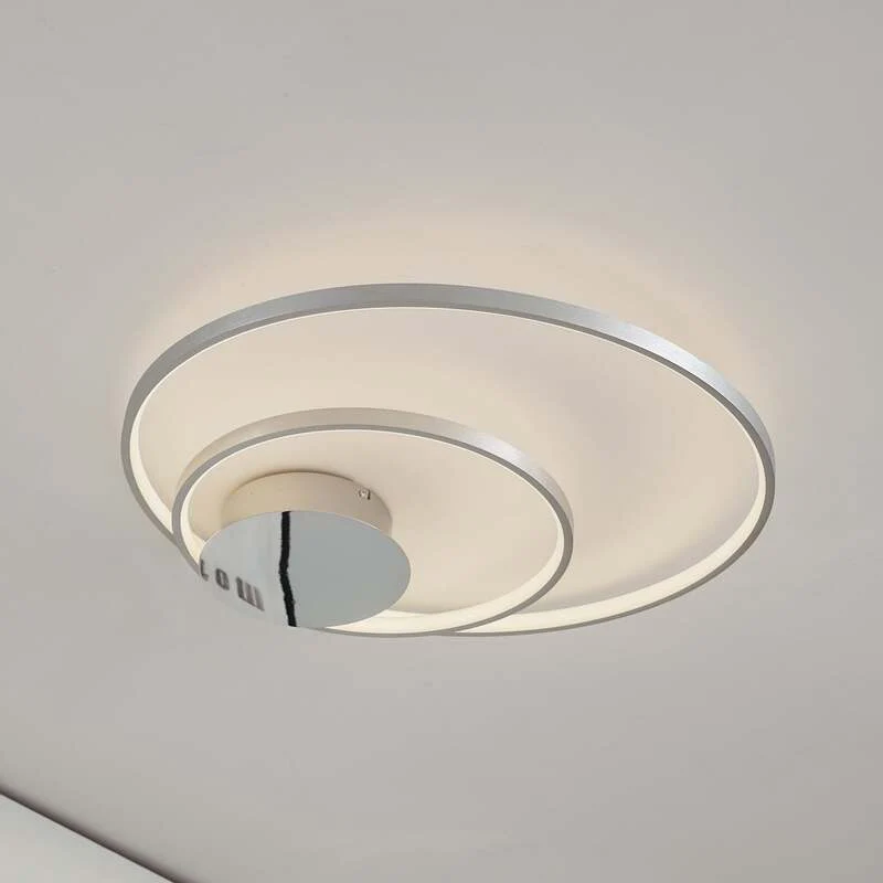 B-Ware Lindby Deckenleuchte LED Nerwin dimmbar Lampe Leuchte warmweiß Ø64,5cm chrom