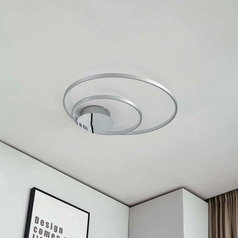 B-Ware Lindby Deckenleuchte LED Nerwin dimmbar Lampe Leuchte warmweiß Ø64,5cm chrom