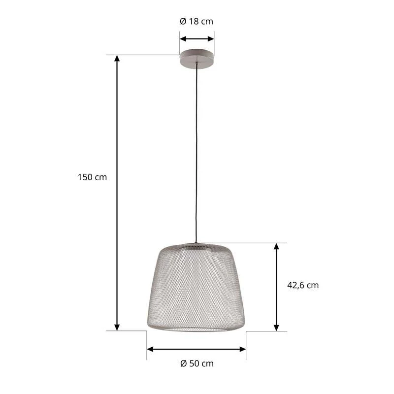 B-Ware Lucande Außenhängelampe Korvyn LED Gartenleuchte dimmbar grau IP44 Ø50cm