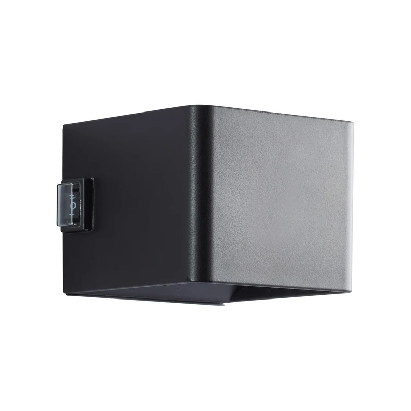 B-Ware Brilliant Außenwandleuchte LED Iseo schwarz mit Bewegungsmelder 10cm IP44 3000K