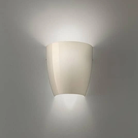 B-Ware Vistosi Wandleuchte Lampe Leuchte Wandleuchte E27 77W Dafne aus Glas glossy grau
