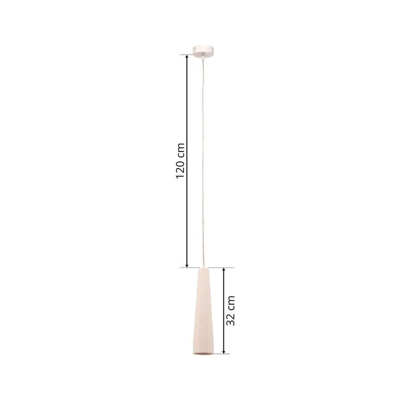 B-Ware Euluna Hängeleuchte Lectra LED Pendelleuchte dimmbar Keramik weiß 32cm hoch