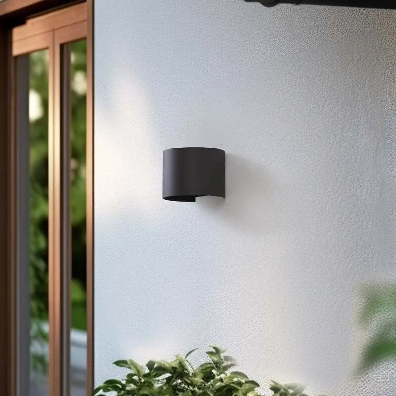 B-Ware Lindby Außenwandleuchte Gartenlampe Dara LED dimmbar CCT RGB dunkelgrau IP54