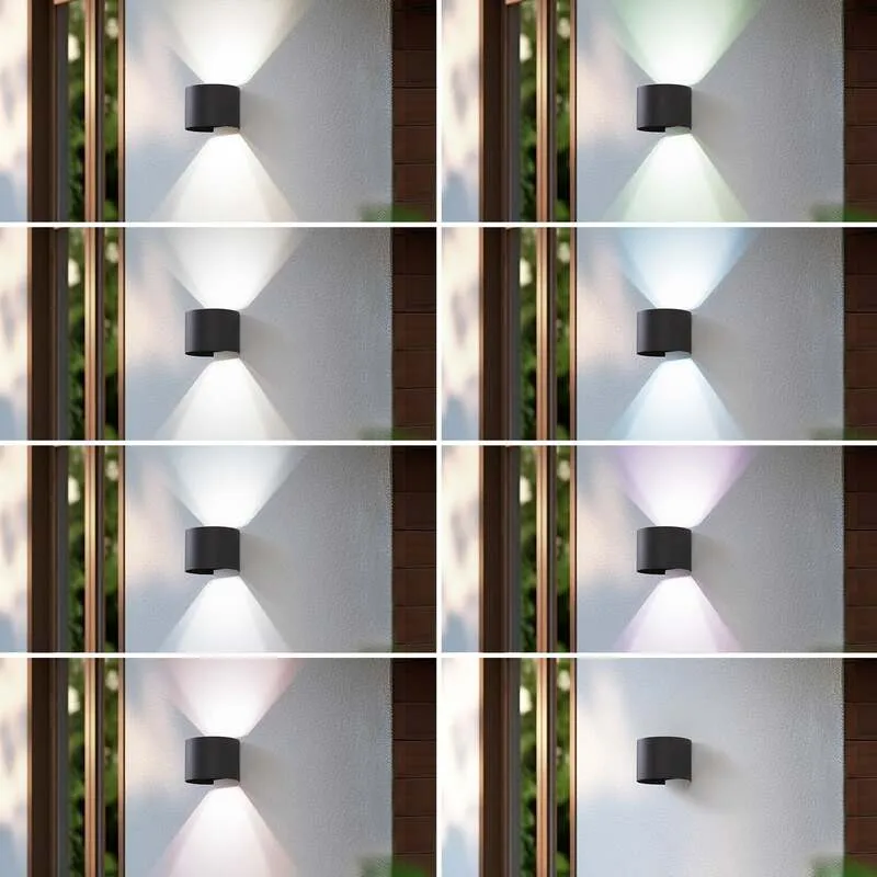 B-Ware Lindby Außenwandleuchte Gartenlampe Dara LED dimmbar CCT RGB dunkelgrau IP54