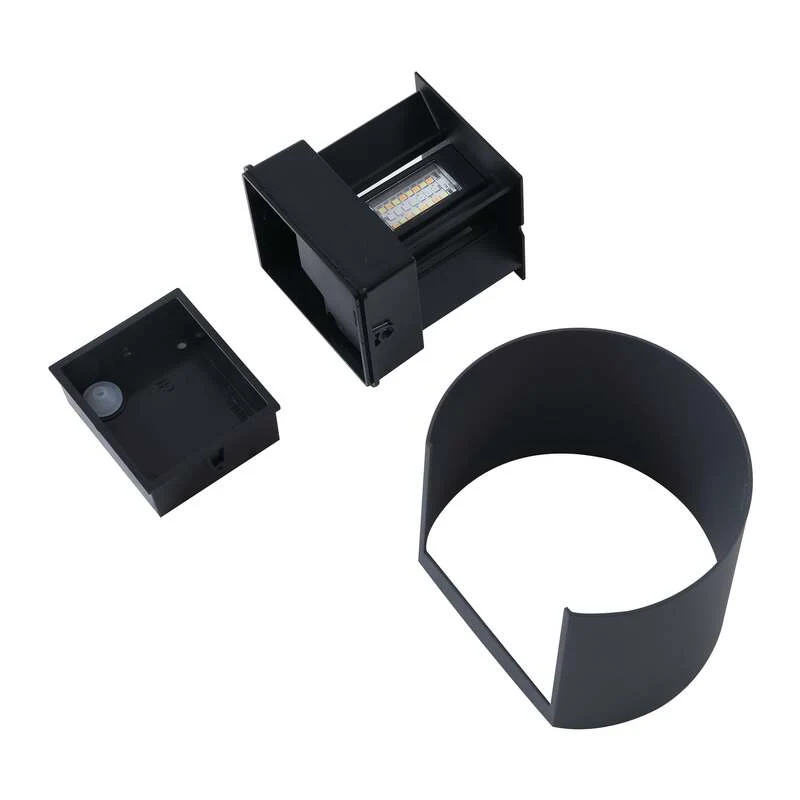 B-Ware Lindby Außenwandleuchte Gartenlampe Dara LED dimmbar CCT RGB dunkelgrau IP54