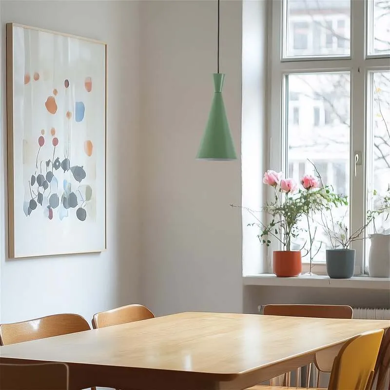 B-Ware Hängeleuchte Tom LED Pendelleuchte dimmbar mintgrün Metall 37cm Höhe 19cm Ø