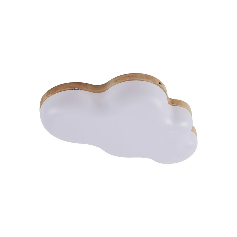 B-Ware Lindby Deckenleuchte Lampe LED Wolke Pilvi Kunststoff weiß Holz 50 cm Lieferumfa