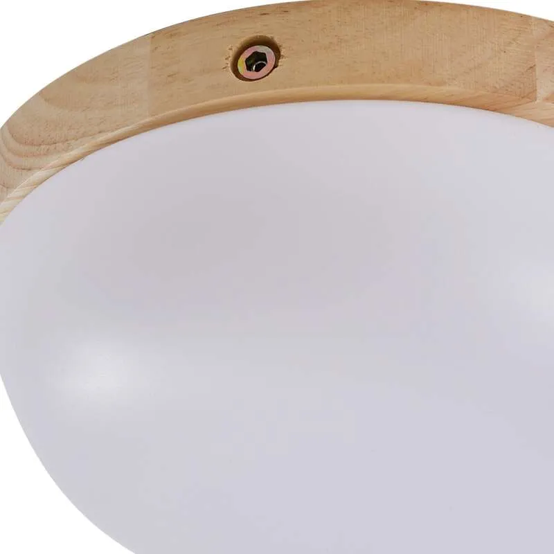 B-Ware Lindby Deckenleuchte Lampe LED Wolke Pilvi Kunststoff weiß Holz 50 cm Lieferumfa