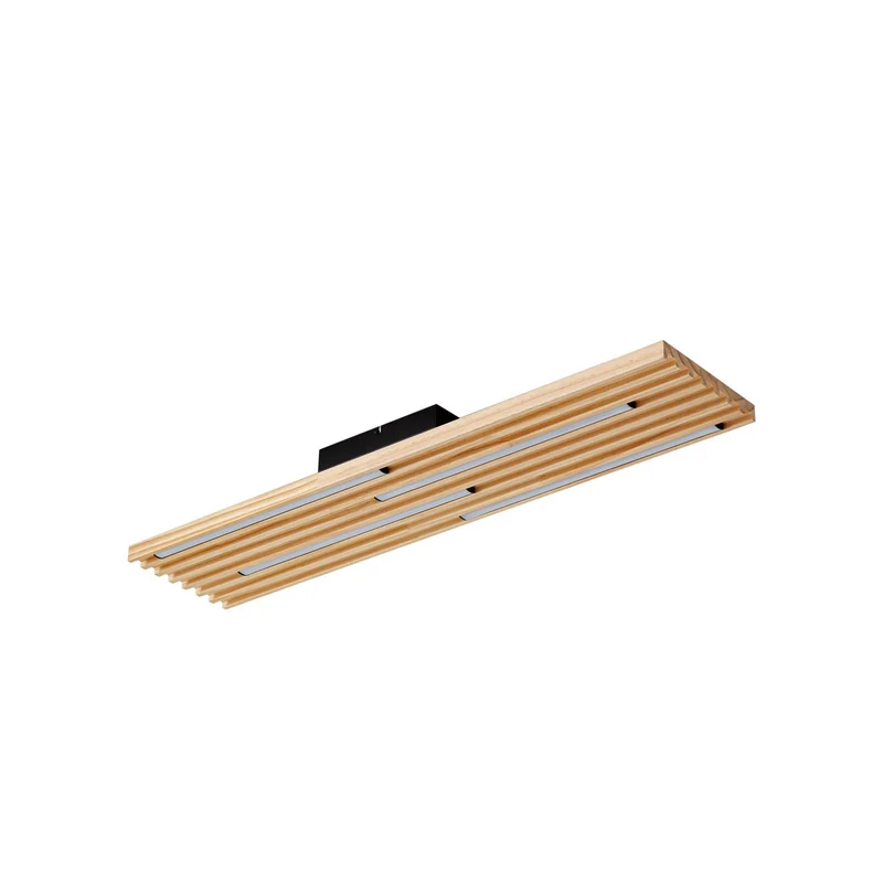 B-Ware Lindby LED-Deckenleuchte Leuchte Madero LED Kiefernholz 90cm x 20cm Holz 3000 K