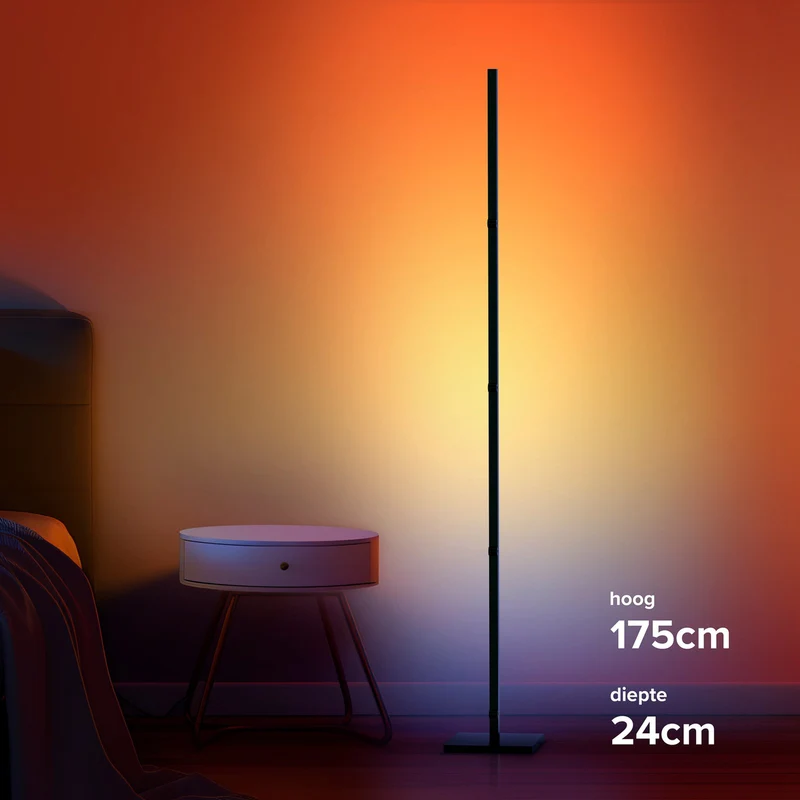 B-Ware Calex Stehleuchte Wandleuchte LED Smart WLAN RGB CCT faltbar schwarz