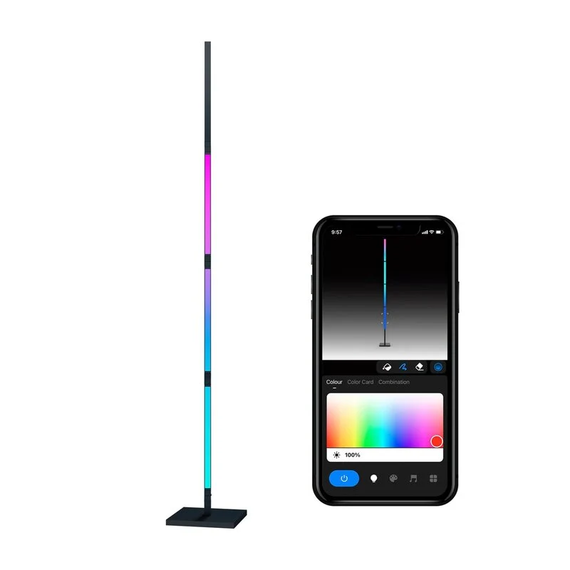B-Ware Calex Stehleuchte Wandleuchte LED Smart WLAN RGB CCT faltbar schwarz