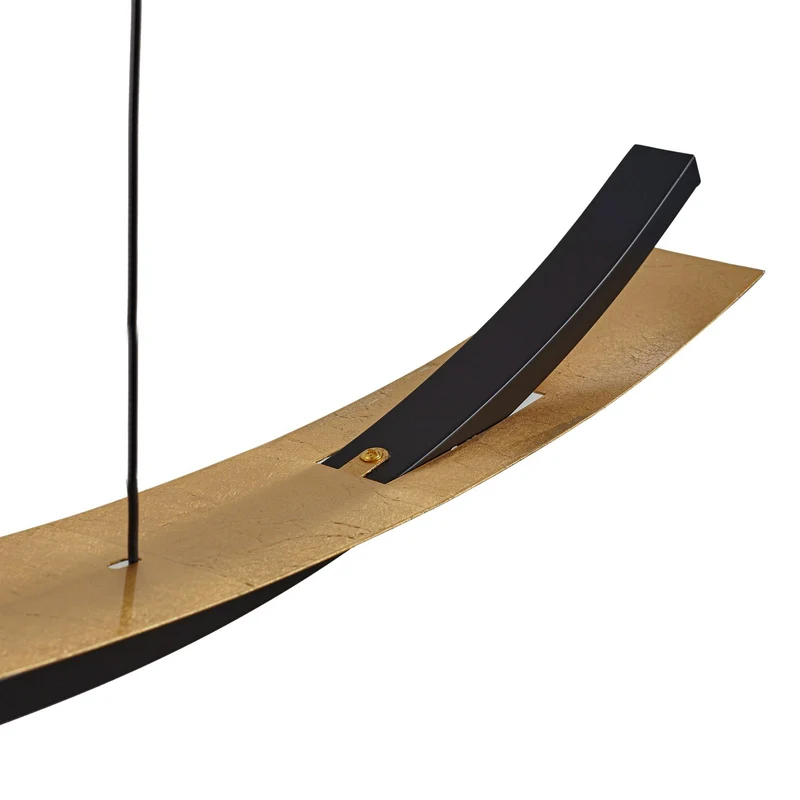 B-Ware Lucande LED-Hängeleuchte Pendelleuchte Alevia schwarz gold CCT dimmbar