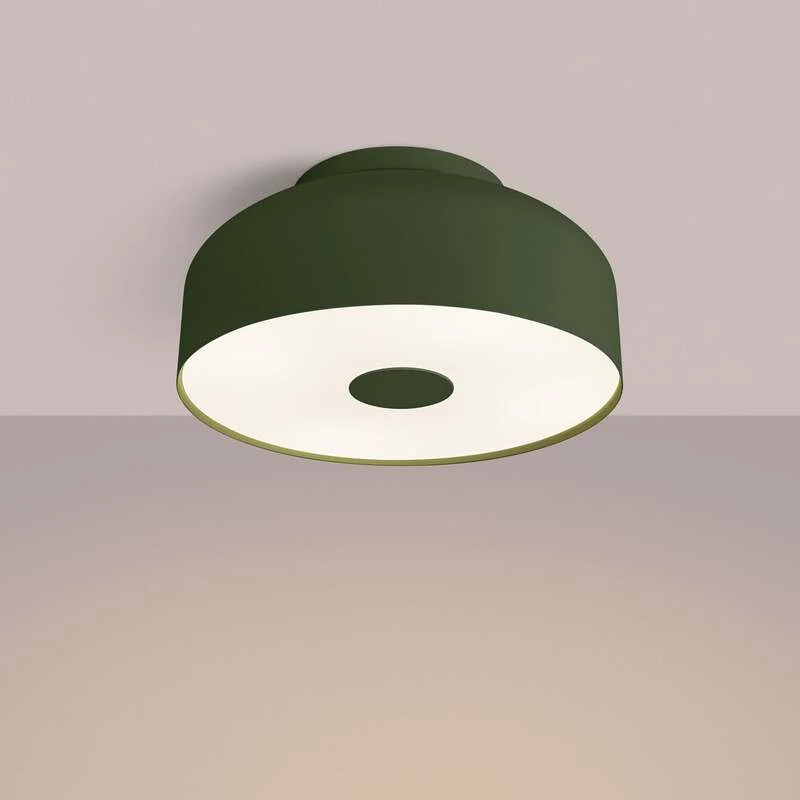 B-Ware Deckenleuchte CLARO olivgrün LED Lampe Leuchte dimmbar 4 x E27 Ø 30cm Metall