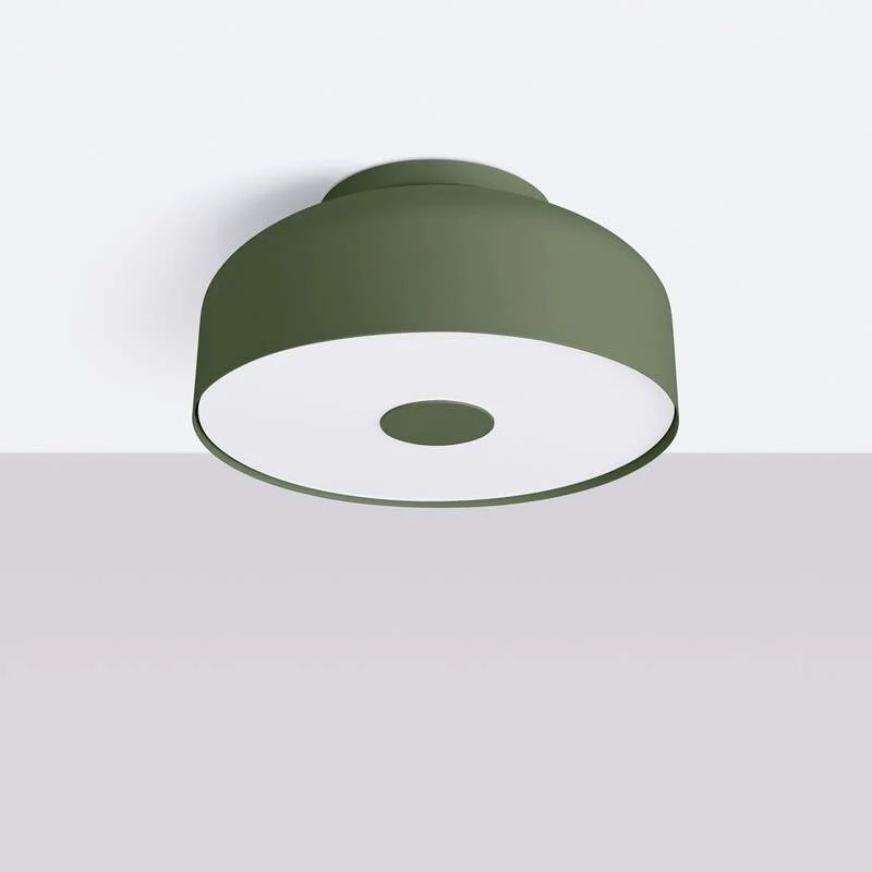 B-Ware Deckenleuchte CLARO olivgrün LED Lampe Leuchte dimmbar 4 x E27 Ø 30cm Metall