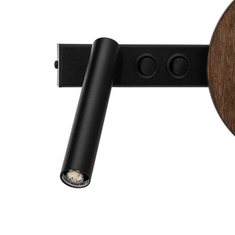 B-Ware Sigma Wandleuchte Hotel Mood schwarz-braun LED Wandlampe Leuchte Metall Holz